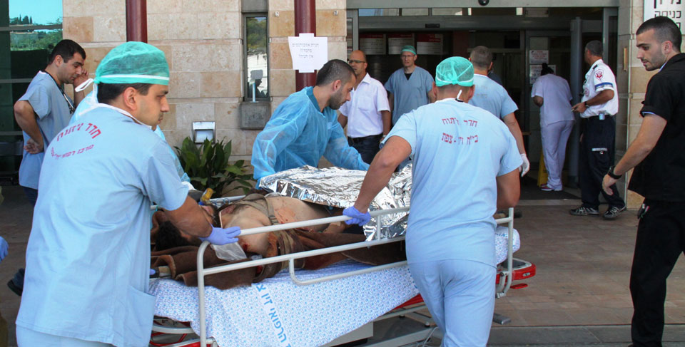 Syrian Refugee being treated a Ziv Hospital